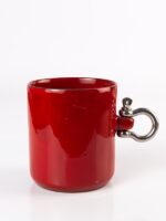 Sailor Metal Kulplu Kahve Mug - Kırmızı