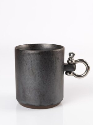 Metal Kulplu Kahve ve Çay Mug Antrasit 270ml