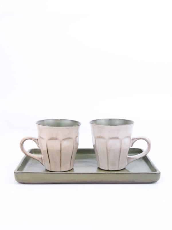 cafeteria-set-bejyeşil-2-li El Yapımı Esspresso Fincan Seti