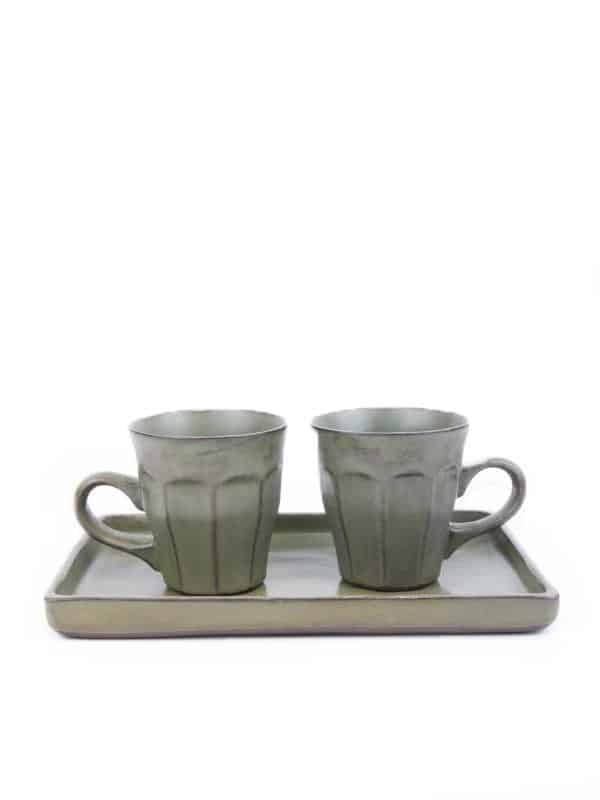 cafeteria-set-içdışyeşil-2-li El Yapımı Esspresso Fincan Seti