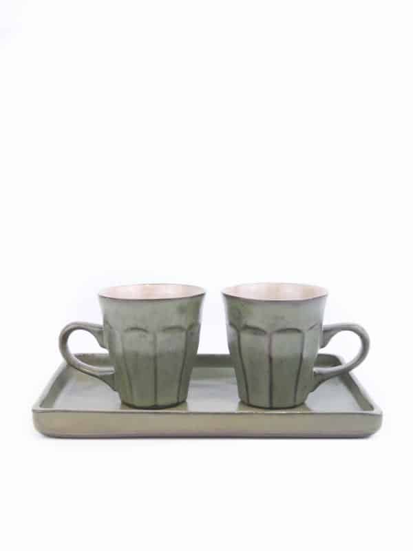 cafeteria-set-yeşil-2-li El Yapımı Esspresso Fincan Seti